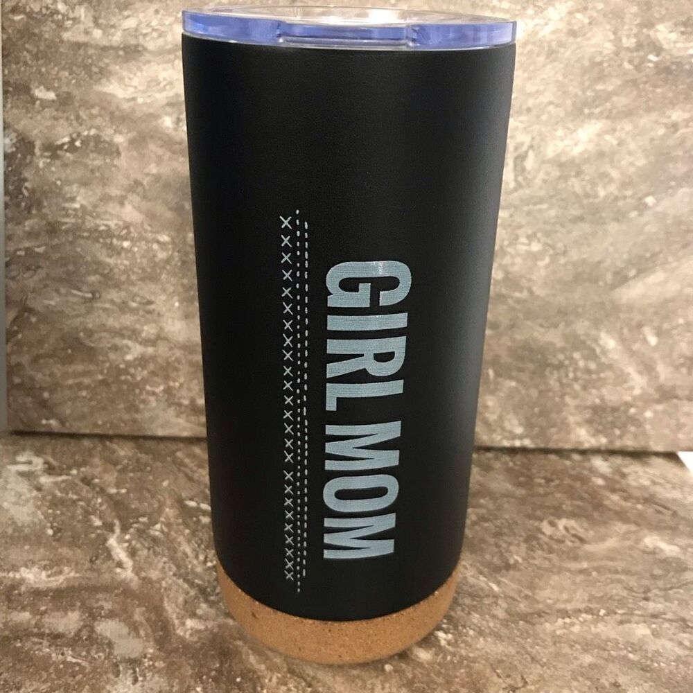 Demdaco Girl Mom Matte Black 17 ounce Stainless Steel Cork Bottom Travel Coffee - Picture 8 of 8